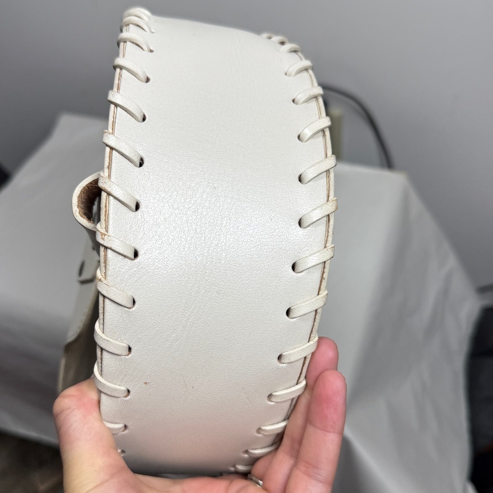 Ecote White BraidedLeather Round Crossbody Western Bag - Picture 9 of 14